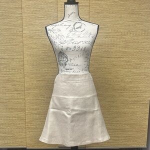 New York & Company Beige & Metallic Gold A-Line Skirt